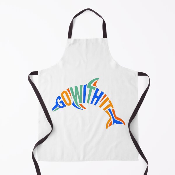 Artikelvorschau, Go With It Fish Typography – Colorful Go With the Flow Design entworfen und verkauft von CreativeArtisanPrints Shop.