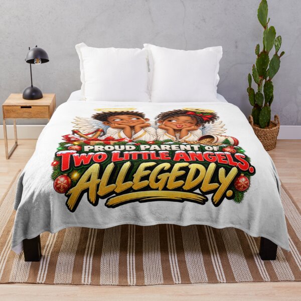 Item preview, Proud Parent of Two Little Angels… Allegedly. Yeah Right! designed and sold by signshirtz.