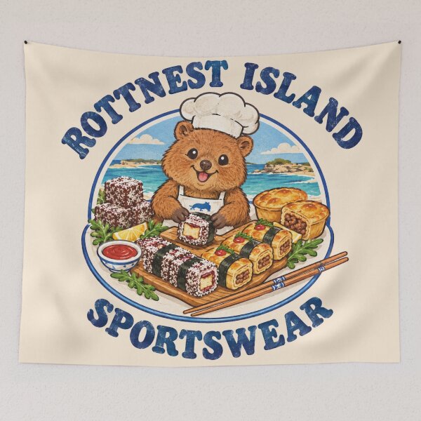 Item preview, Rottnest Island Quokka Chef Sushi Aussie Food designed and sold by Yellowriversss.