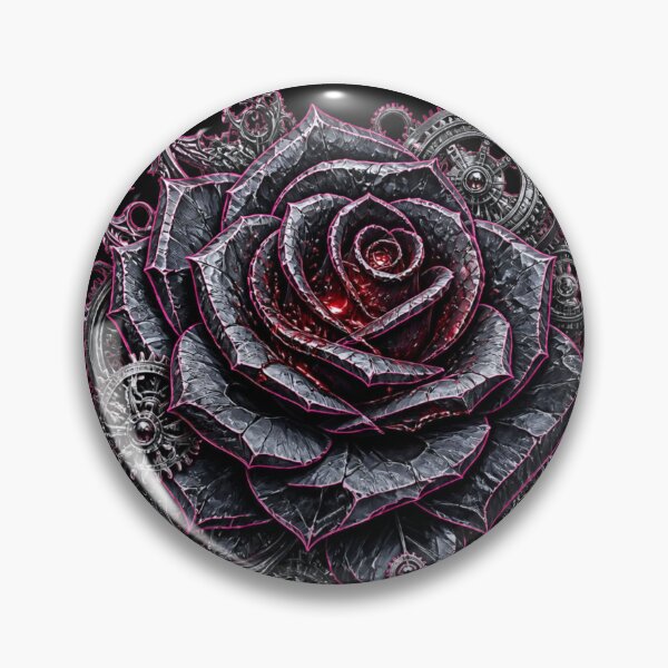 Item preview, Steampunk Obsidian Rose Mechanical Clockwork Gothic designed and sold by LazyDayzCo.