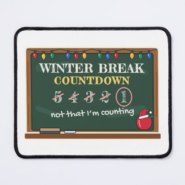 Item preview, Winter Break Countdown: Funny Teacher Christmas Chalkboard designed and sold by Diya & Dot.