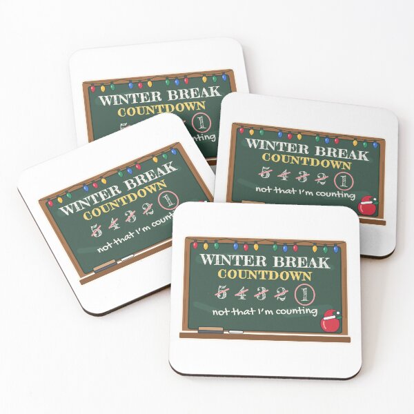 Item preview, Winter Break Countdown: Funny Teacher Christmas Chalkboard designed and sold by Diya & Dot.