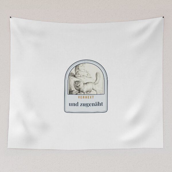 Item preview, Bewitched and sewn shut – cat and monkey | Humorous vintage design designed and sold by Glowfy.