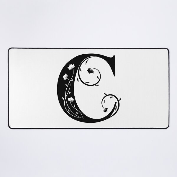 Item preview, Simple black letter C and flowers designed and sold by YoyoSolo.