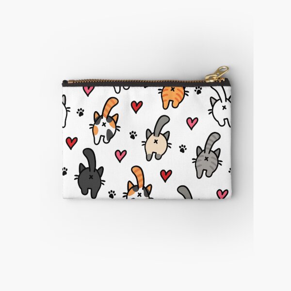 Item preview, Funny Cat Butts Hearts and Paw Prints Pattern designed and sold by CI Creative Design LLC.