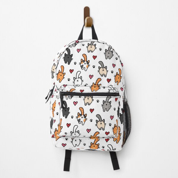 Item preview, Funny Cat Butts Hearts and Paw Prints Pattern designed and sold by CI Creative Design LLC.