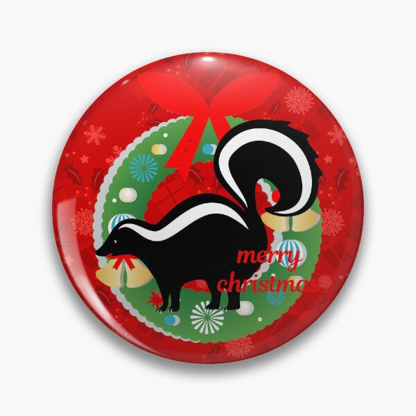 Item preview, merry christmas skunk red snowflakes designed and sold by Gossip Rag.