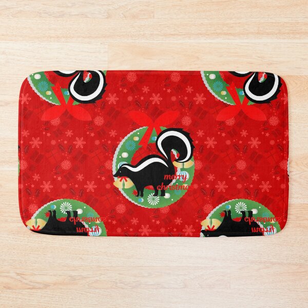 Item preview, merry christmas skunk red snowflakes designed and sold by Gossip Rag.