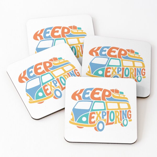 Item preview, Keep Exploring Adventure Van – Colorful Travel & Road Trip Design designed and sold by CreativeArtisanPrints Shop.