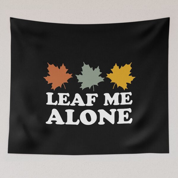 Item preview, Retro Leaf Me Alone Funny Autumn Fall Puns Maple Leaves designed and sold by Shape Snip Studio.