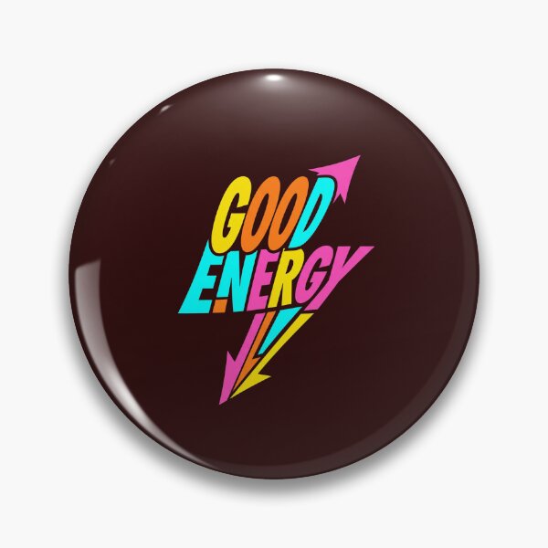 Aperçu de l'œuvre Good Energy Colorful Typography – Positive Vibes Motivational Design créée et vendue par CreativeArtisanPrints Shop.