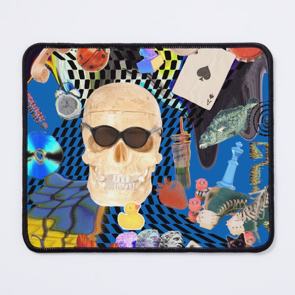 Item preview, Cool Skull Sunglasses Y2K Vaporwave Collage - Retro Aesthetic Art designed and sold by The Lady Goblin's Goods.