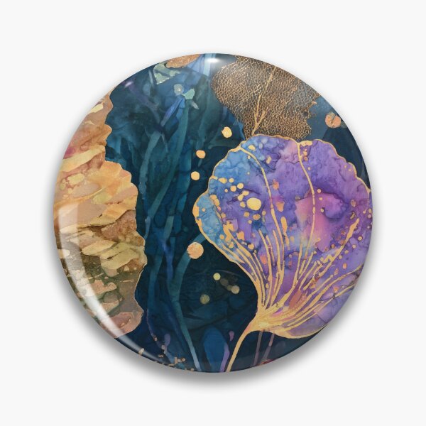 Item preview, Batik Eclectic Coral Reef Indigo Abstract designed and sold by scicilysimonee.