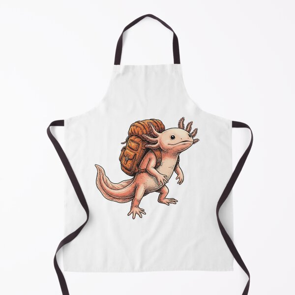 Artikelvorschau, Axolotl-Abenteurer – Niedlicher Vintage-Axolotl-Rucksacktourist entworfen und verkauft von timizar.