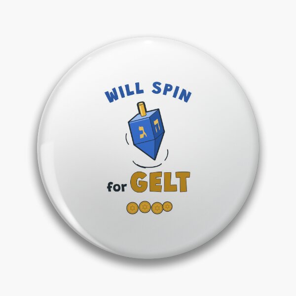 Item preview, Will Spin for Gelt: Funny Hanukkah Dreidel designed and sold by Diya & Dot.