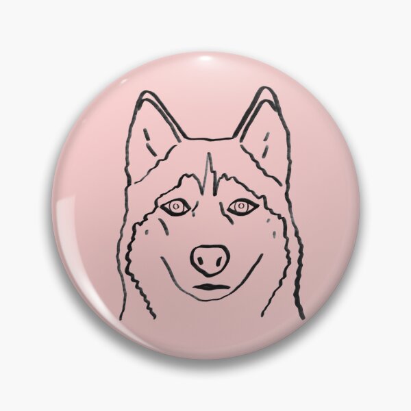 Artikelvorschau, Minimalistische Husky-Linienzeichnung – Minimalistisches Porträt eines Sibirischen Huskys entworfen und verkauft von Veroverove.