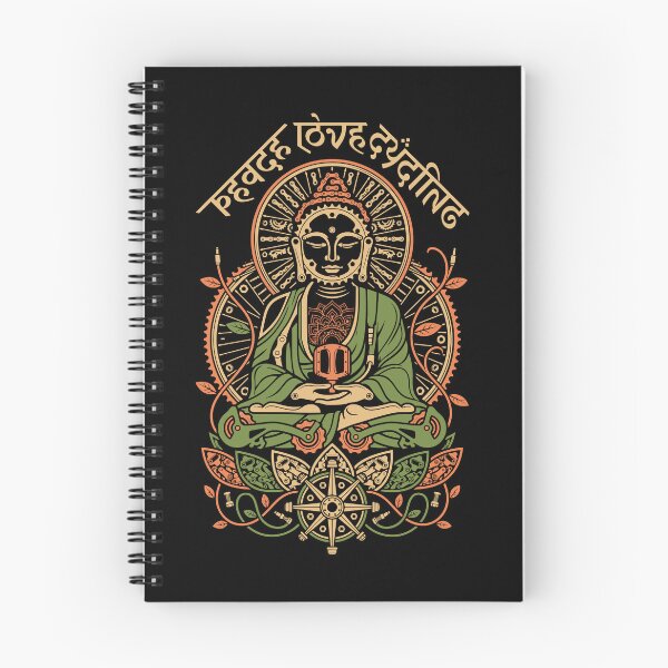 Aperçu de l'œuvre Cycliste Bouddha Vélo Paix Amour Cyclisme Amoureux des vélos vintage créée et vendue par GrandeDuc.