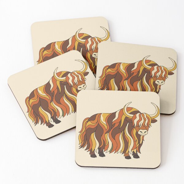 Item preview, Retro 70s Yak with Groovy Wavy Hair designed and sold by Rariks.