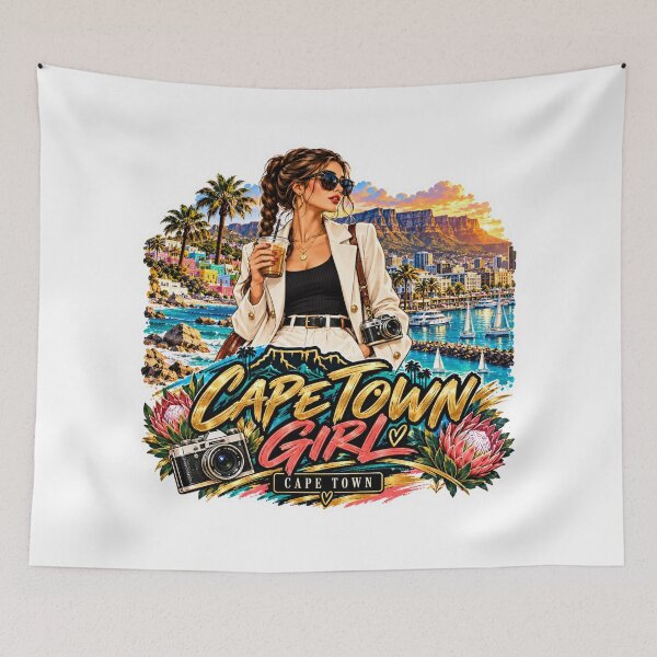 Item preview, Cape Town Girl Travel Sticker designed and sold by lorand-designs.