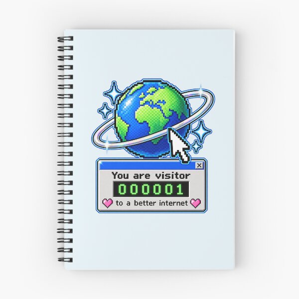 Item preview, You Are Visitor 000001 Better Internet Retro Web Pixel Design designed and sold by MetaModel Editions.