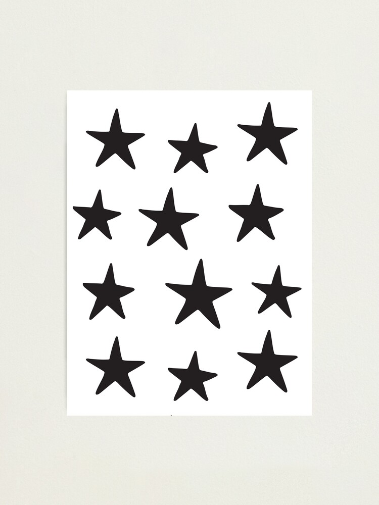 Alternate view of Star Pattern Black On White Photographic Print