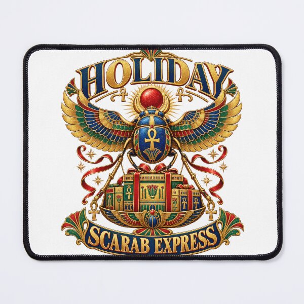 Item preview, Holiday Scarab Express Egyptian Christmas Design designed and sold by RAX Mirth Studio.