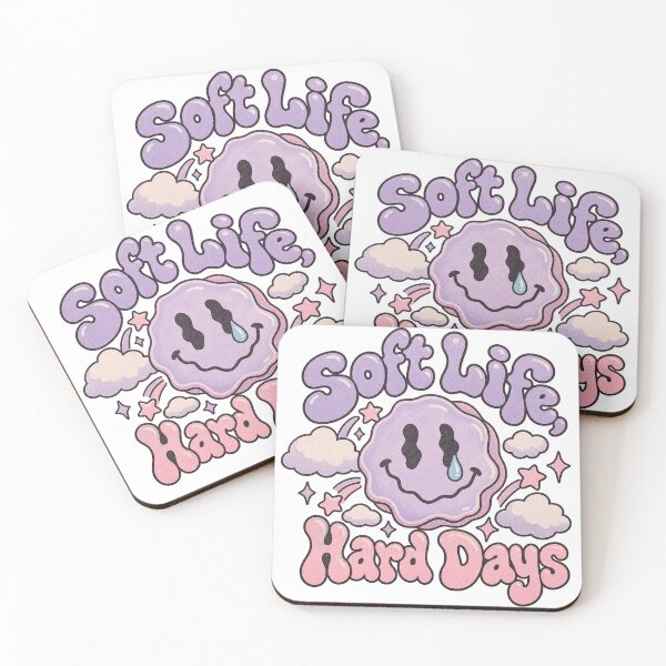 Item preview, Soft Life Hard Days Retro Smiley Design designed and sold by NovaToons.