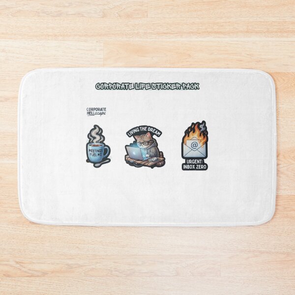 Item preview, Corporate Life Funny Sarcastic Office Humor Cat Sticker Pack designed and sold by SmartPuns.