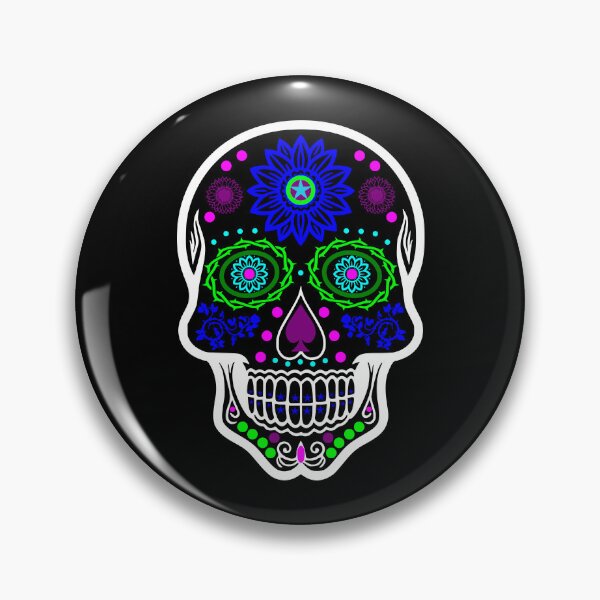 Item preview, Day of the Dead (Dia de Muertos) in Green, Blue, and Purple designed and sold by Karate Octopus.