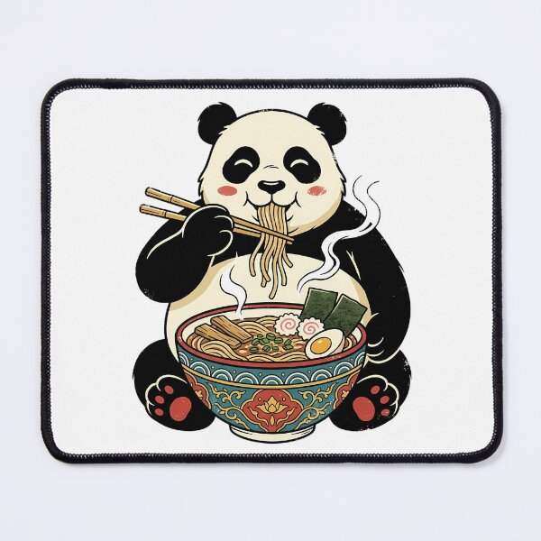 Item preview, Cute Panda Eating Ramen Noodles Kawaii Asian Food Art designed and sold by ArtLabCreations.