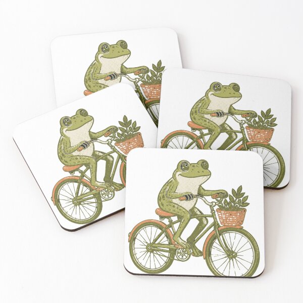Item preview, Wheely Hoppy Frog montando en bicicleta designed and sold by dreamincolor.