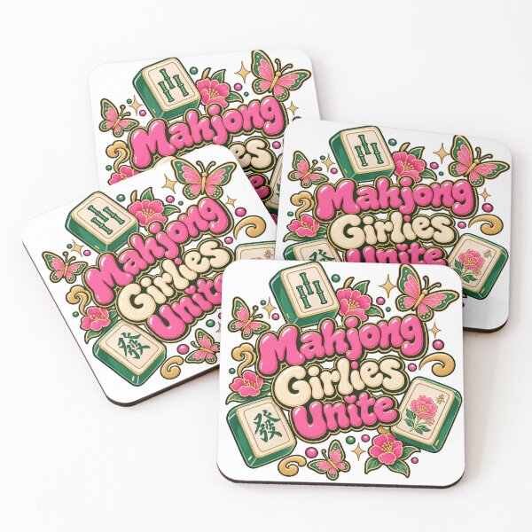 Item preview, Mahjong Girlies Unite Aesthetic Tile Design designed and sold by NovaToons.