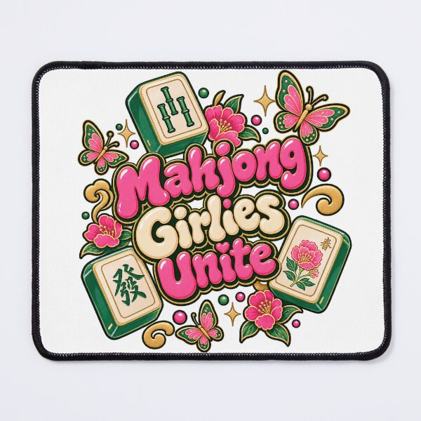 Item preview, Mahjong Girlies Unite Aesthetic Tile Design designed and sold by NovaToons.