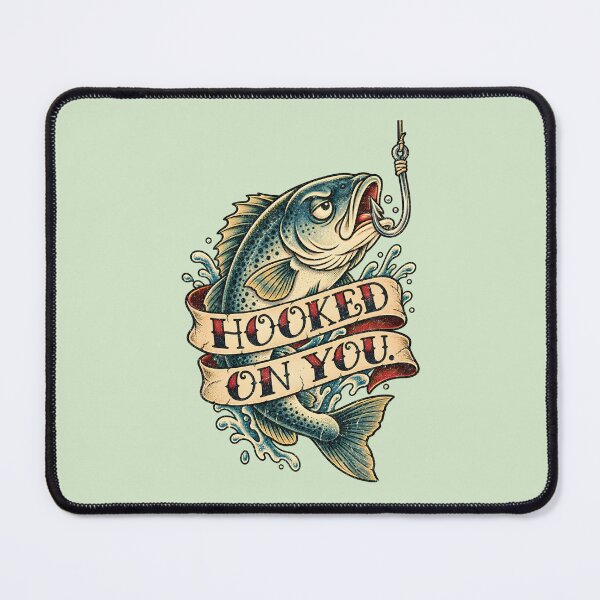 Item preview, Hooked on You – Vintage Fishing Romance designed and sold by AwesomeBeyondLimits.