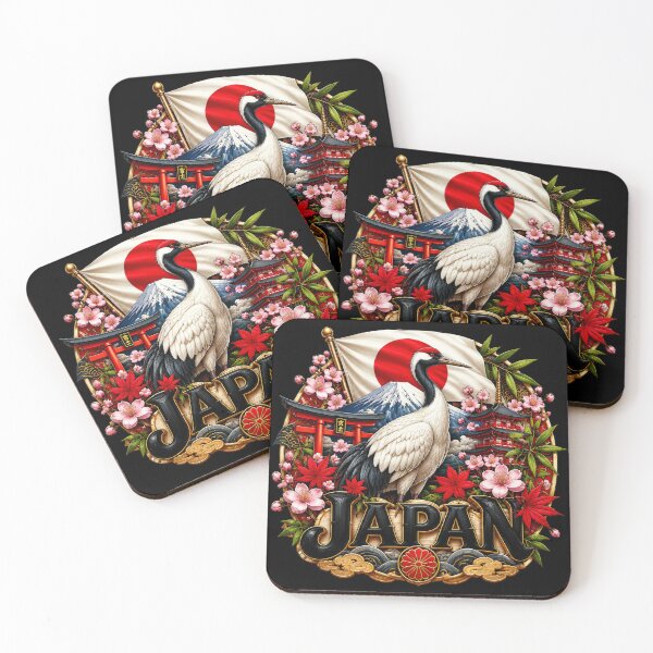 Item preview, Japan Heritage – Crane & Mount Fuji Emblem designed and sold by FlagX.