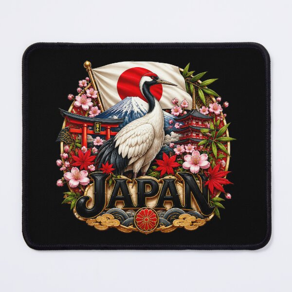 Item preview, Japan Heritage – Crane & Mount Fuji Emblem designed and sold by FlagX.