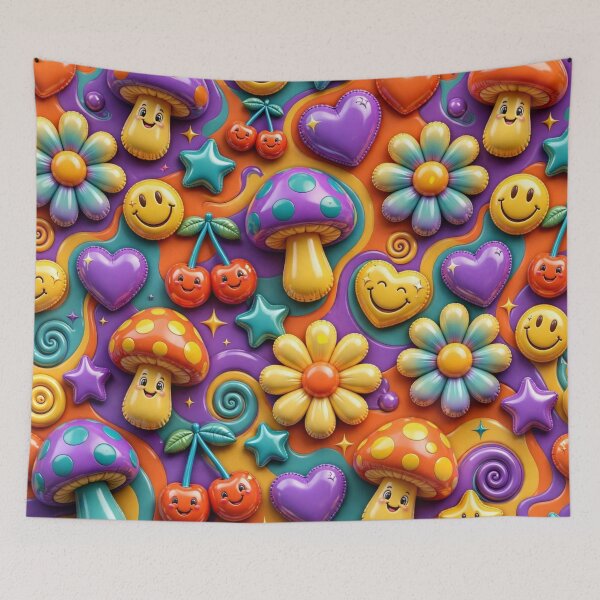 Item preview, Fluffy 3d Smiley  designed and sold by AwesomeDigiShop.