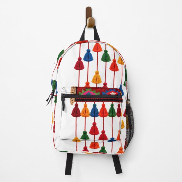 Item preview, Colorful Boho Tassel Wall Hanging – Folk Textile Art designed and sold by aliyehc.
