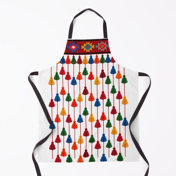 Item preview, Tapiz de pared estilo boho con borlas coloridas – Arte textil folclórico designed and sold by aliyehc.