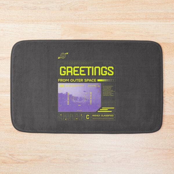 Item preview, Greetings From Outer Space Retro Sci-Fi Vintage Style Design designed and sold by erikko77.