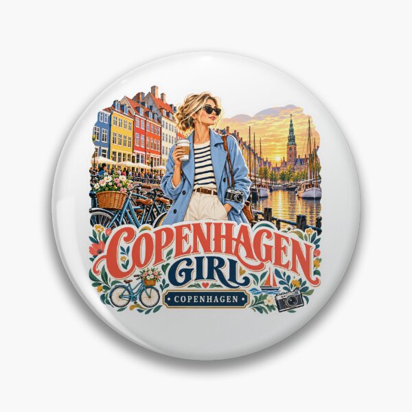 Item preview, Copenhagen Girl Denmark Travel Art designed and sold by lorand-designs.