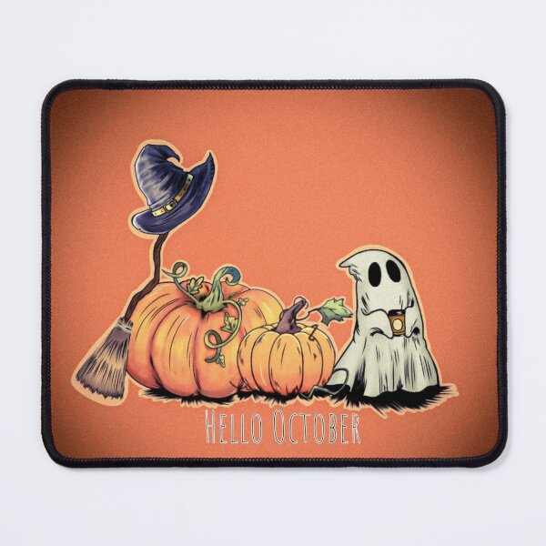 Item preview, Hello October Cute Halloween Ghost and Pumpkin designed and sold by By Laura.