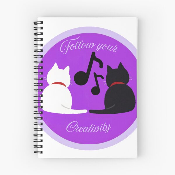 Item preview, Follow Your Creativity Music Notes Cats Artist Quote designed and sold by ZenVibeDesign.