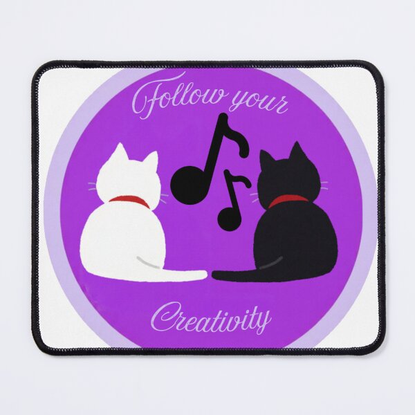 Item preview, Follow Your Creativity Music Notes Cats Artist Quote designed and sold by ZenVibeDesign.