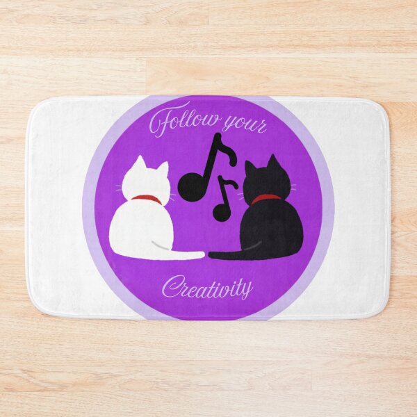 Item preview, Follow Your Creativity Music Notes Cats Artist Quote designed and sold by ZenVibeDesign.