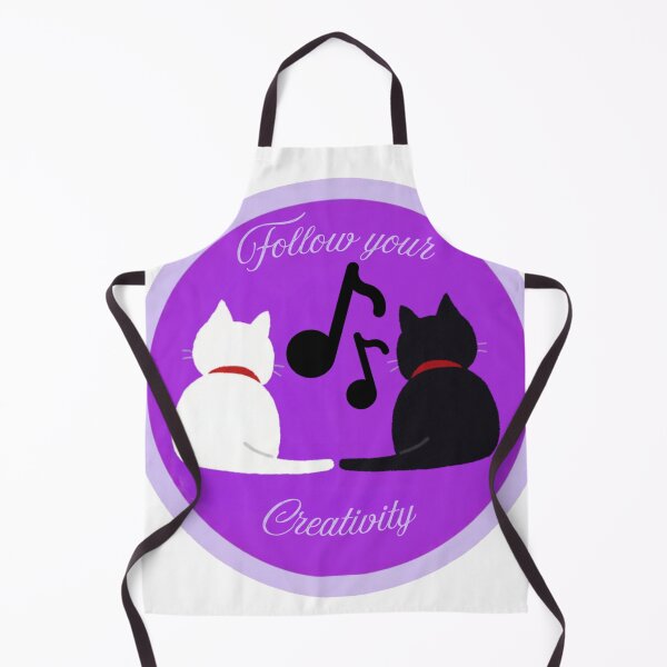 Item preview, Follow Your Creativity Music Notes Cats Artist Quote designed and sold by ZenVibeDesign.