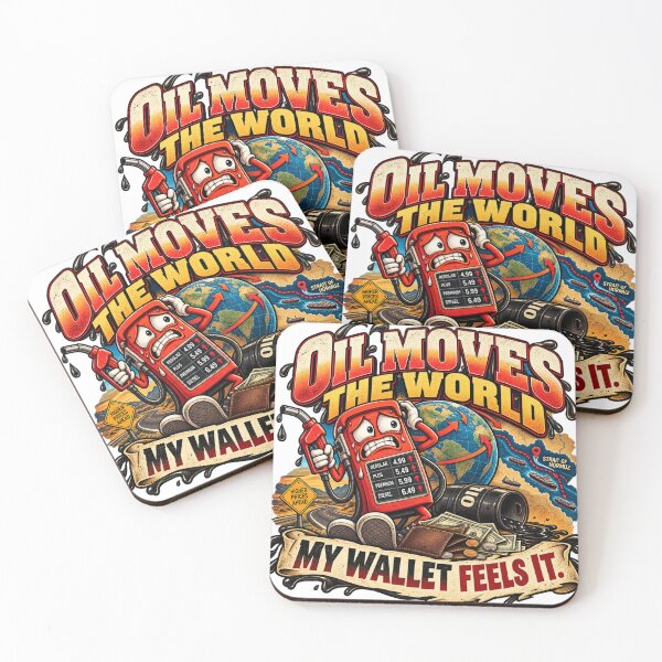 Item preview, Oil Moves the World Funny Gas Prices Shirt | Fuel Cost & Inflation Humor | Money Saving Meme Tee designed and sold by MatDeskBlue.