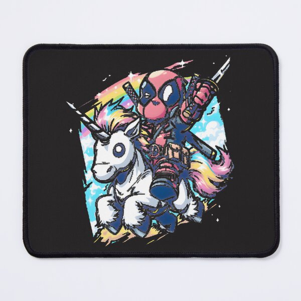 Item preview, Cute Deadpool Chibi Riding a Unicorn Fan Art Limited Edition Design designed and sold by Khalil Crawley.