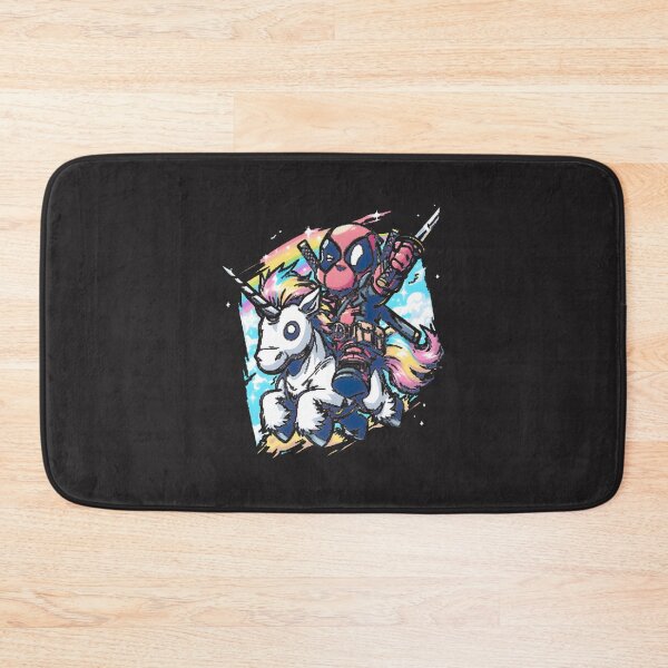 Item preview, Cute Deadpool Chibi Riding a Unicorn Fan Art Limited Edition Design designed and sold by Khalil Crawley.