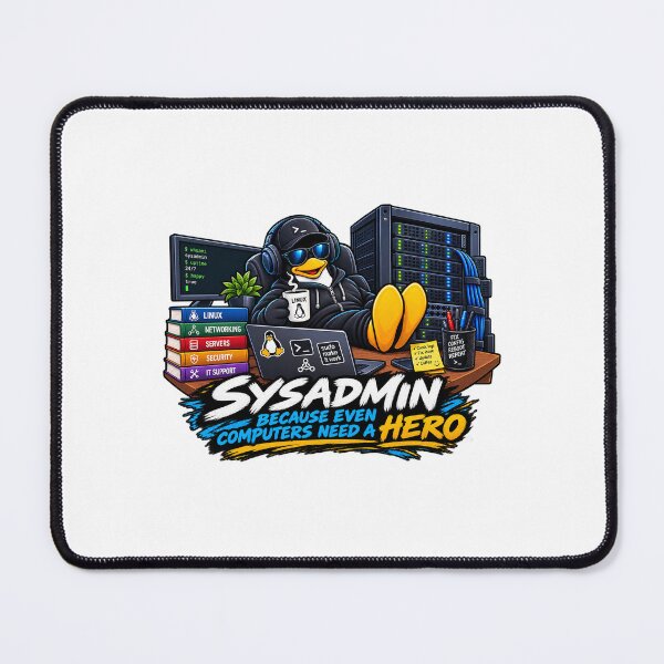 Item preview, Funny Sysadmin Linux IT Support Networking Humor designed and sold by TBillMAG — Retro Tech & IT Humor.